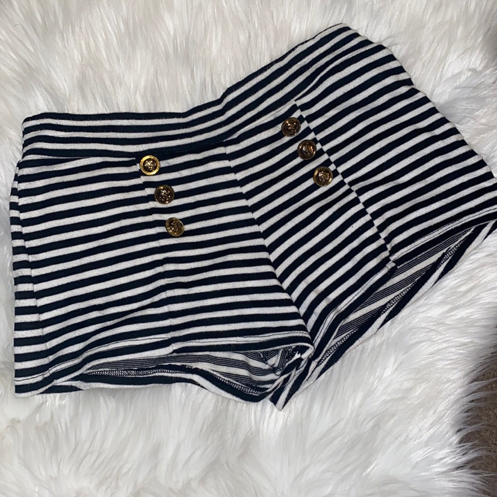 Stripped Mini Shorts